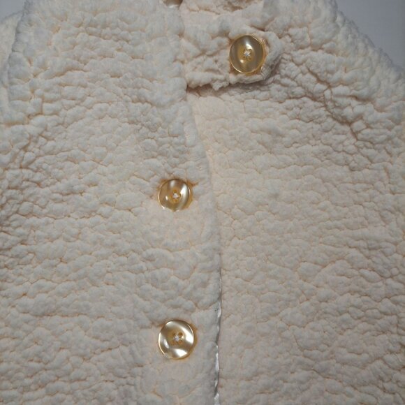 Bearington Baby Collection Lamby Coat Hood Soft Fleece Ages 6-12 Months Cream - Picture 4 of 11